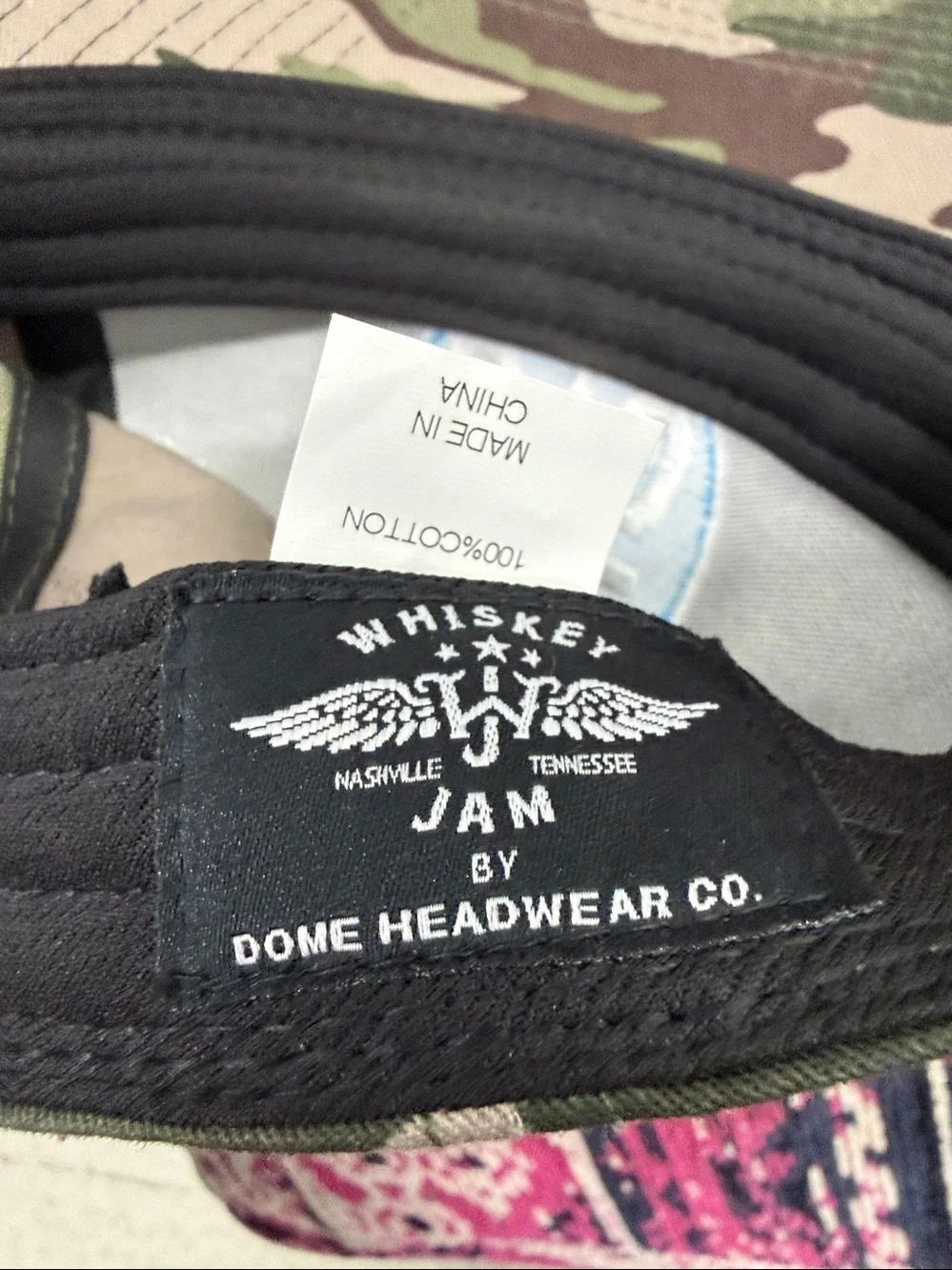 Whiskey‎ Jam 615 Camo 100% Baseball Cap